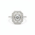 Anillo Vintage Halo Circones Plata 925