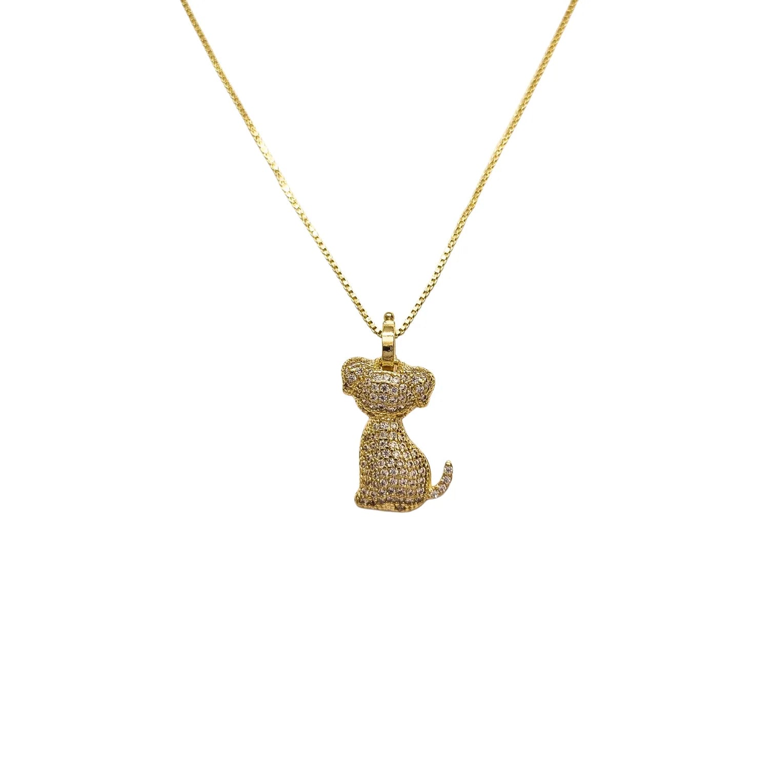 Collar Perrito Circones enchapado en oro de 18k